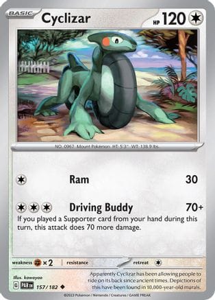 'Pokemon - 'Cyclizar 157/182  SV04 Paradox Rift - Uncommon