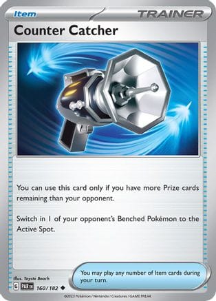 'Pokemon - 'Counter Catcher 160/182  - Reverse Holofoil SV04 Paradox Rift - Uncommon