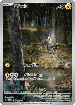 'Pokemon - 'Blitzle 195/182  - Holofoil SV04 Paradox Rift - Illustration Rare