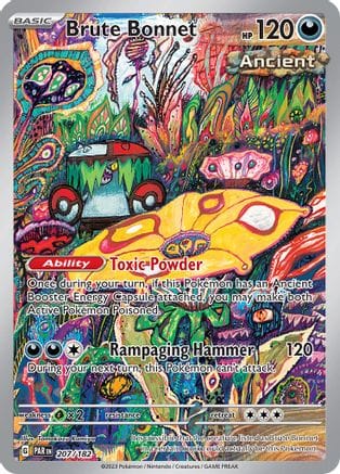 'Pokemon - 'Brute Bonnet 207/182  - Holofoil SV04 Paradox Rift - Illustration Rare