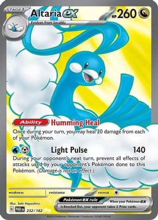 'Pokemon - 'Altaria ex 232/182  - Holofoil SV04 Paradox Rift - Ultra Rare
