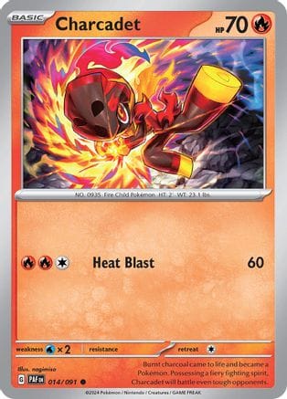 'Pokemon - 'Charcadet 014/091  - Reverse Holofoil SV Paldean Fates - Common