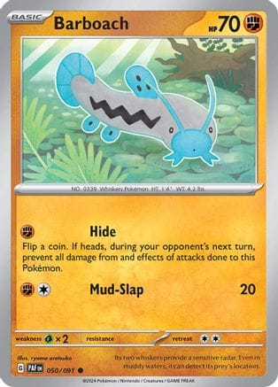 'Pokemon - 'Barboach 050/091  - Reverse Holofoil SV Paldean Fates - Common