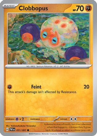 'Pokemon - 'Clobbopus 051/091  SV Paldean Fates - Common