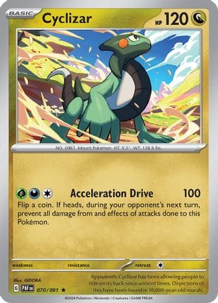 'Pokemon - 'Cyclizar 070/091  - Reverse Holofoil SV Paldean Fates - Rare