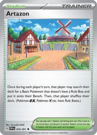 'Pokemon - 'Artazon 076/091  - Reverse Holofoil SV Paldean Fates - Uncommon