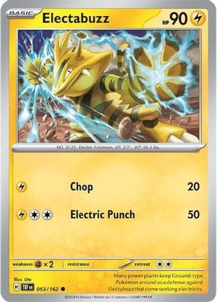'Pokemon - 'Electabuzz 053/162  SV05 Temporal Forces - Common