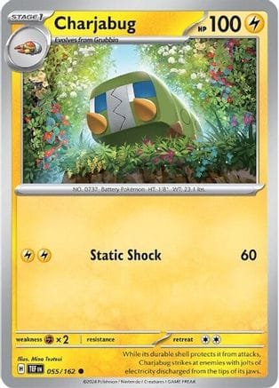 'Pokemon - 'Charjabug 055/162  - Reverse Holofoil SV05 Temporal Forces - Common