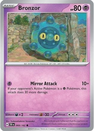'Pokemon - 'Bronzor 068/162  SV05 Temporal Forces - Common