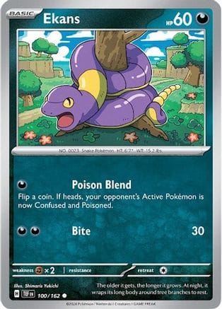 'Pokemon - 'Ekans 100/162  SV05 Temporal Forces - Common
