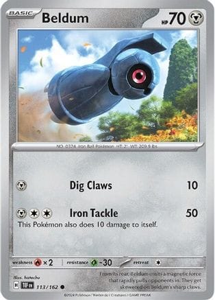 'Pokemon - 'Beldum 113/162  SV05 Temporal Forces - Common