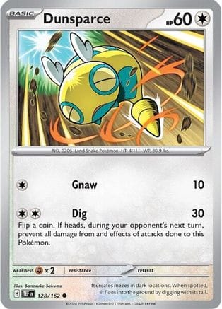 'Pokemon - 'Dunsparce 128/162  SV05 Temporal Forces - Common