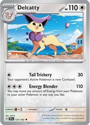 'Pokemon - 'Delcatty 131/162  - Reverse Holofoil SV05 Temporal Forces - Uncommon