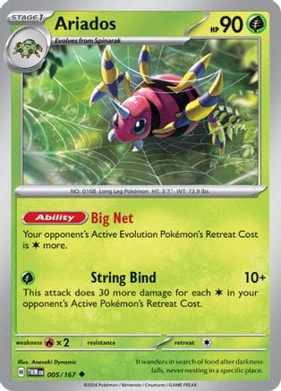 'Pokemon - 'Ariados 005/167  SV06 Twilight Masquerade - Uncommon