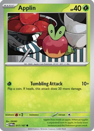 'Pokemon - 'Applin 017/167  SV06 Twilight Masquerade - Common