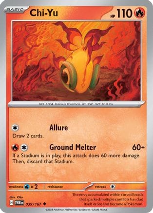 'Pokemon - 'Chi-Yu 039/167  - Reverse Holofoil SV06 Twilight Masquerade - Uncommon