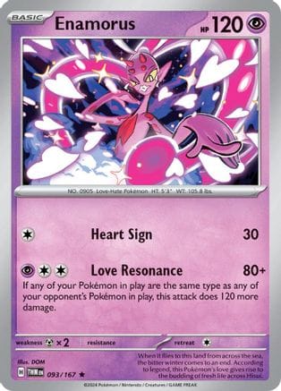 'Pokemon - 'Enamorus 093/167  - Holofoil SV06 Twilight Masquerade - Rare