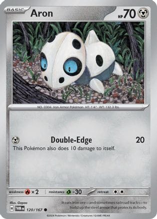 'Pokemon - 'Aron 120/167  SV06 Twilight Masquerade - Common