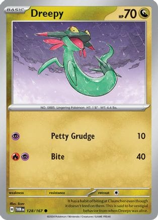 'Pokemon - 'Dreepy 128/167  SV06 Twilight Masquerade - Common