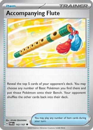 'Pokemon - 'Accompanying Flute 142/167  - Reverse Holofoil SV06 Twilight Masquerade - Uncommon