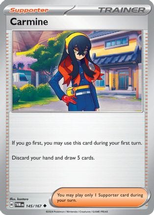 'Pokemon - 'Carmine 145/167  - Reverse Holofoil SV06 Twilight Masquerade - Uncommon