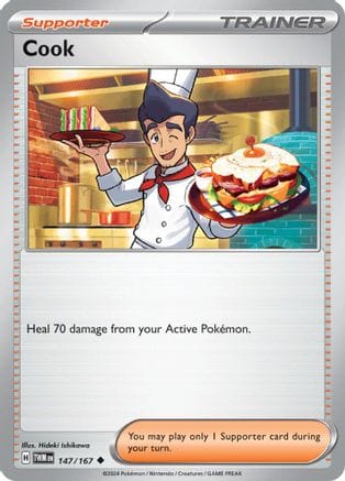 'Pokemon - 'Cook 147/167  - Reverse Holofoil SV06 Twilight Masquerade - Uncommon