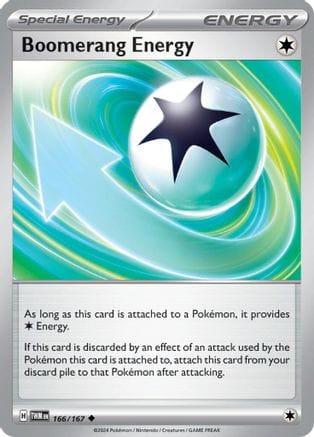 'Pokemon - 'Boomerang Energy 166/167  - Reverse Holofoil SV06 Twilight Masquerade - Uncommon