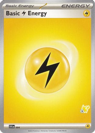 'Pokemon - 'Basic Lightning Energy - Pikachu 9 004  Battle Academy 2024 - Common