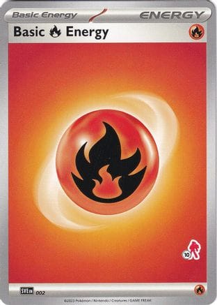 'Pokemon - 'Basic Fire Energy - Armarouge 10 002  Battle Academy 2024 - Unconfirmed