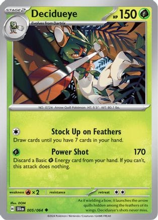 'Pokemon - 'Decidueye 005/064  SV Shrouded Fable - Uncommon