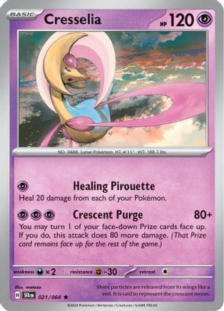 'Pokemon - 'Cresselia 021/064  - Holofoil SV Shrouded Fable - Rare