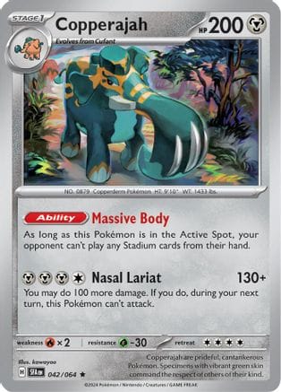 'Pokemon - 'Copperajah 042/064  - Holofoil SV Shrouded Fable - Rare