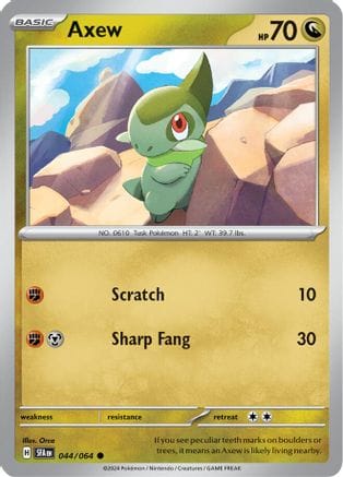 'Pokemon - 'Axew 044/064  SV Shrouded Fable - Common