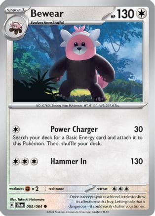 'Pokemon - 'Bewear 053/064  SV Shrouded Fable - Common