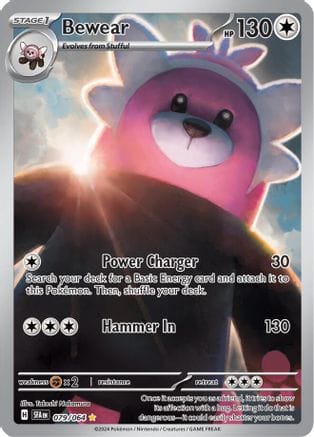 'Pokemon - 'Bewear 079/064  - Holofoil SV Shrouded Fable - Illustration Rare