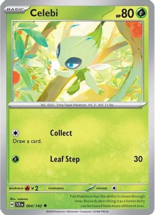 'Pokemon - 'Celebi 004/142  SV07 Stellar Crown - Uncommon