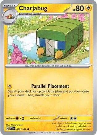 'Pokemon - 'Charjabug 052/142  SV07 Stellar Crown - Common