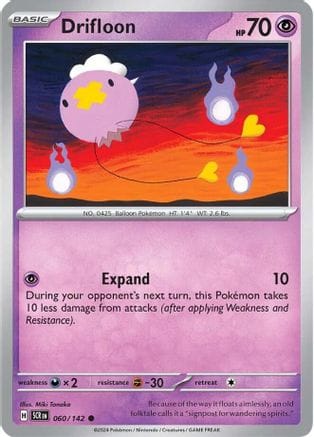 'Pokemon - 'Drifloon 060/142  SV07 Stellar Crown - Common