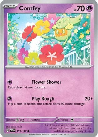 'Pokemon - 'Comfey 063/142  SV07 Stellar Crown - Common