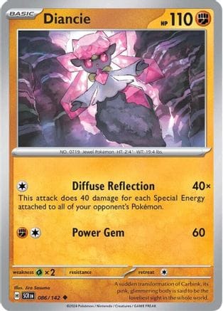 'Pokemon - 'Diancie 086/142  SV07 Stellar Crown - Uncommon