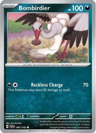 'Pokemon - 'Bombirdier 097/142  SV07 Stellar Crown - Common