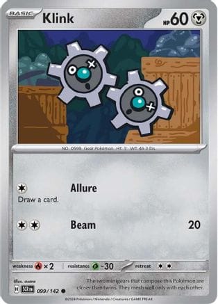 'Pokemon - 'Klink 099/142  SV07 Stellar Crown - Common