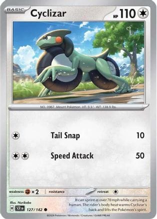 'Pokemon - 'Cyclizar 127/142  - Reverse Holofoil SV07 Stellar Crown - Common