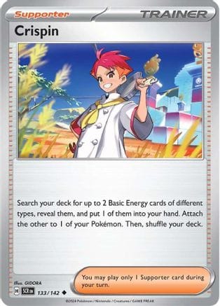 'Pokemon - 'Crispin 133/142  - Reverse Holofoil SV07 Stellar Crown - Uncommon