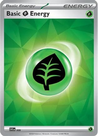 'Pokemon - 'Basic Grass Energy 009  - Holofoil SVE Scarlet & Violet Energies - Common