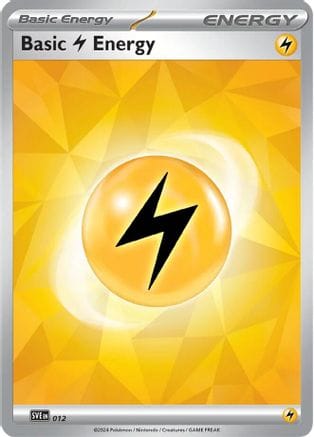 'Pokemon - 'Basic Lightning Energy 012  - Holofoil SVE Scarlet & Violet Energies - Common