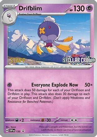 'Pokemon - 'Drifblim 135  - Reverse Holofoil SV Scarlet & Violet Promo Cards - Promo
