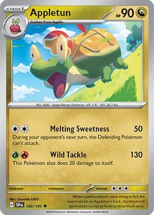 'Pokemon - 'Appletun 140/191  SV08 Surging Sparks - Uncommon
