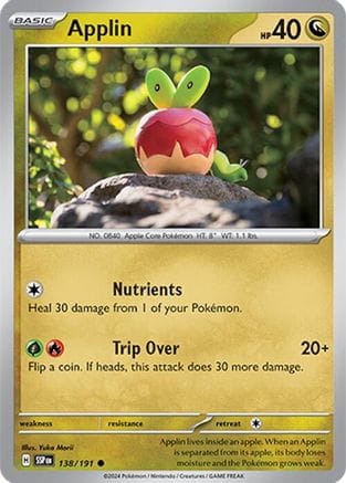 'Pokemon - 'Applin 138/191  SV08 Surging Sparks - Common