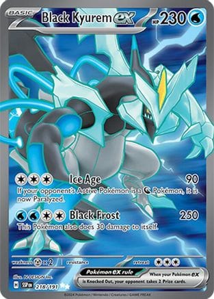 'Pokemon - 'Black Kyurem ex 218/191  - Holofoil SV08 Surging Sparks - Ultra Rare